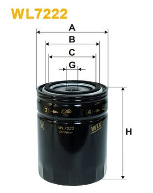 Obrázok Olejový filter WIX FILTERS  WL7222
