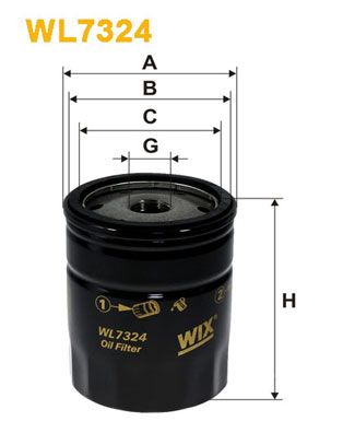 Obrázok Olejový filter WIX FILTERS  WL7324
