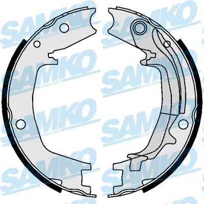 Obrázok Sada brzd. čeľustí parkov. brzdy SAMKO  81062