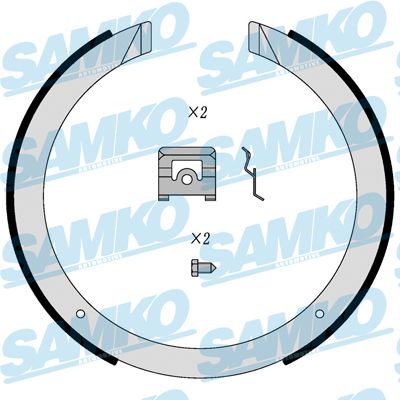 Obrázok Sada brzd. čeľustí parkov. brzdy SAMKO  81098