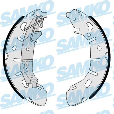 Obrázok Sada brzdových čeľustí SAMKO  81101