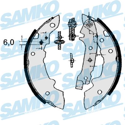 Obrázok Sada brzdových čeľustí SAMKO  84320