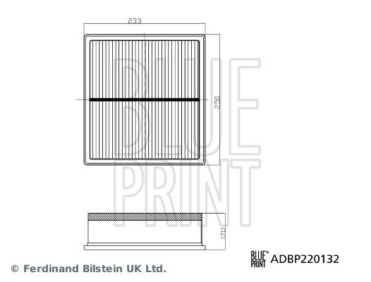 Obrázok Vzduchový filter BLUE PRINT  ADBP220132