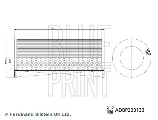 Obrázok Vzduchový filter BLUE PRINT  ADBP220133