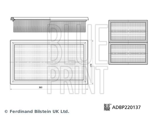 Obrázok Súprava vzduchových filtrov BLUE PRINT  ADBP220137
