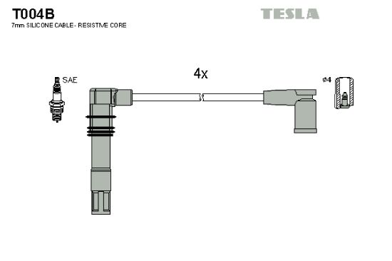 Obrázok Sada zapaľovacích káblov TESLA  T004B