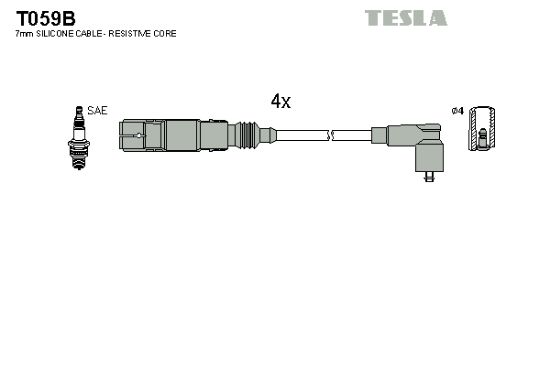 Obrázok Sada zapaľovacích káblov TESLA  T059B