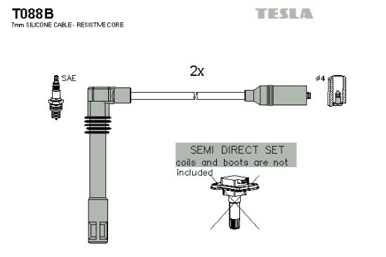 Obrázok Sada zapaľovacích káblov TESLA  T088B