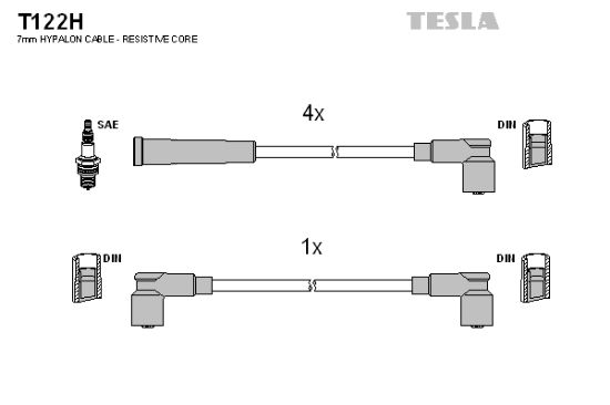 Obrázok Sada zapaľovacích káblov TESLA  T122H