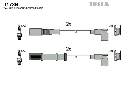 Obrázok Sada zapaľovacích káblov TESLA  T178B