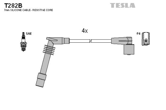 Obrázok Sada zapaľovacích káblov TESLA  T282B