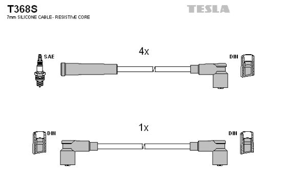 Obrázok Sada zapaľovacích káblov TESLA  T368S
