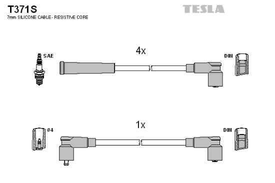 Obrázok Sada zapaľovacích káblov TESLA  T371S