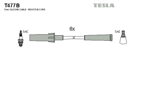 Obrázok Sada zapaľovacích káblov TESLA  T477B