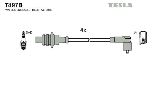 Obrázok Sada zapaľovacích káblov TESLA  T497B