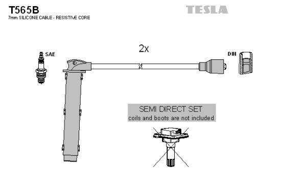 Obrázok Sada zapaľovacích káblov TESLA  T565B