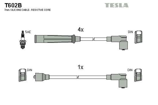 Obrázok Sada zapaľovacích káblov TESLA  T602B