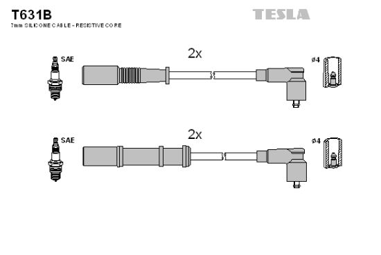 Obrázok Sada zapaľovacích káblov TESLA  T631B