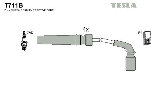 Obrázok Sada zapaľovacích káblov TESLA  T711B