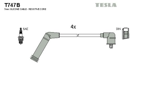 Obrázok Sada zapaľovacích káblov TESLA  T747B
