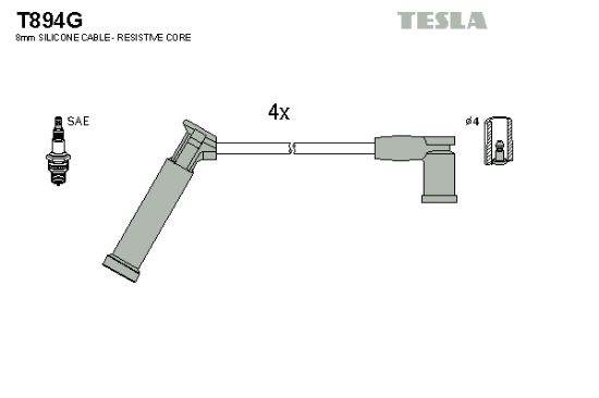 Obrázok Sada zapaľovacích káblov TESLA  T894G