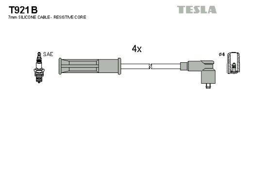 Obrázok Sada zapaľovacích káblov TESLA  T921B