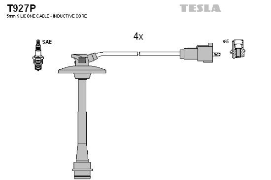 Obrázok Sada zapaľovacích káblov TESLA  T927P