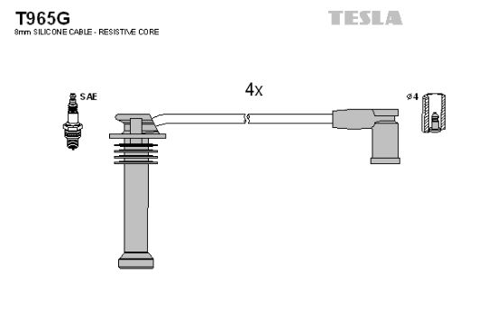 Obrázok Sada zapaľovacích káblov TESLA  T965G