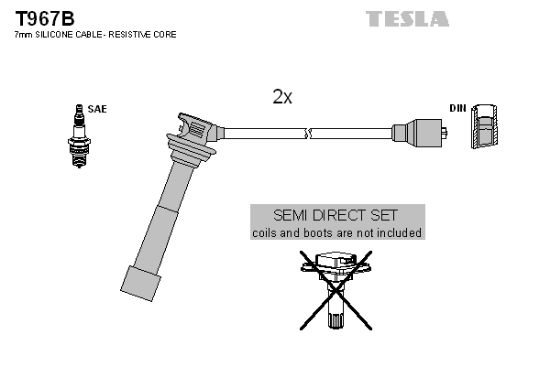 Obrázok Sada zapaľovacích káblov TESLA  T967B