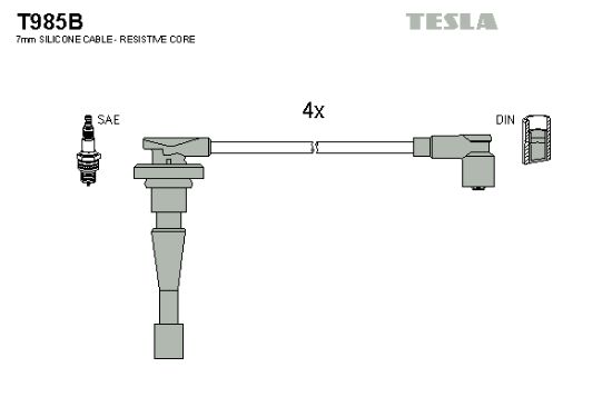 Obrázok Sada zapaľovacích káblov TESLA  T985B