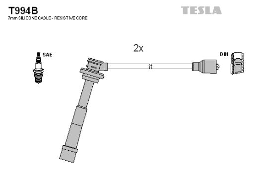 Obrázok Sada zapaľovacích káblov TESLA  T994B