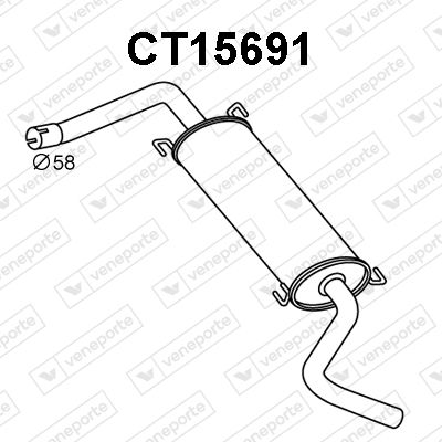 Obrázok Koncový tlmič výfuku VENEPORTE  CT15691