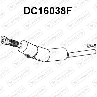 Obrázok Filter sadzí/pevných častíc výfukového systému VENEPORTE  DC16038F
