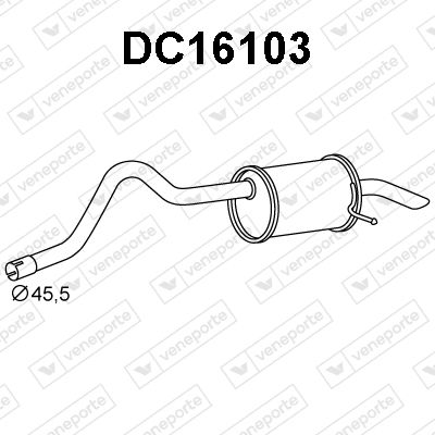 Obrázok Koncový tlmič výfuku VENEPORTE  DC16103