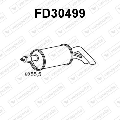 Obrázok Koncový tlmič výfuku VENEPORTE  FD30499