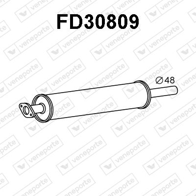 Obrázok Predný tlmič výfuku VENEPORTE  FD30809
