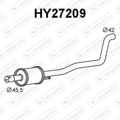 Obrázok Predný tlmič výfuku VENEPORTE  HY27209
