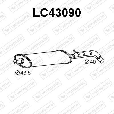Obrázok Stredný tlmič výfuku VENEPORTE  LC43090