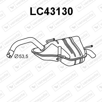 Obrázok Koncový tlmič výfuku VENEPORTE  LC43130