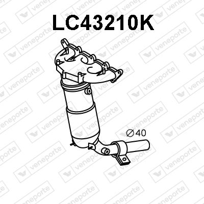 Obrázok Katalyzátor na zbernom potrubí VENEPORTE  LC43210K