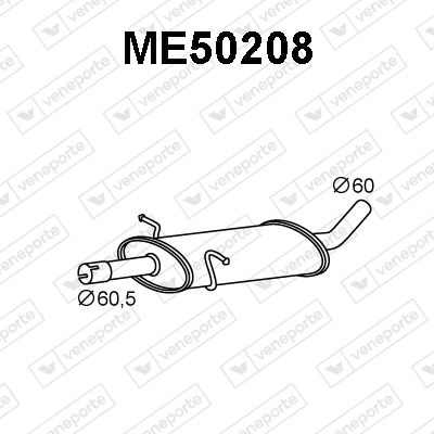 Obrázok Predný tlmič výfuku VENEPORTE  ME50208