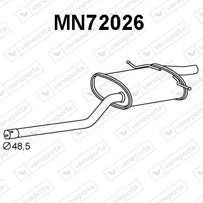 Obrázok Koncový tlmič výfuku VENEPORTE  MN72026