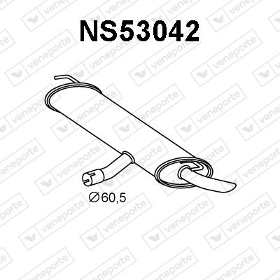 Obrázok Koncový tlmič výfuku VENEPORTE  NS53042