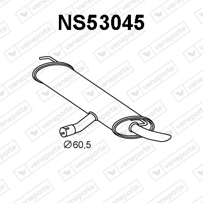 Obrázok Koncový tlmič výfuku VENEPORTE  NS53045