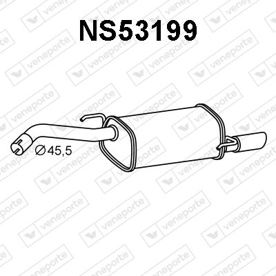 Obrázok Koncový tlmič výfuku VENEPORTE  NS53199