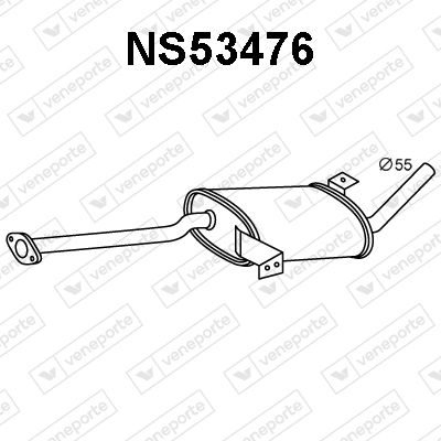 Obrázok Predný tlmič výfuku VENEPORTE  NS53476