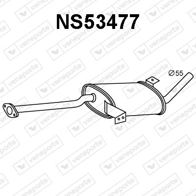 Obrázok Predný tlmič výfuku VENEPORTE  NS53477