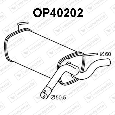 Obrázok Koncový tlmič výfuku VENEPORTE  OP40202