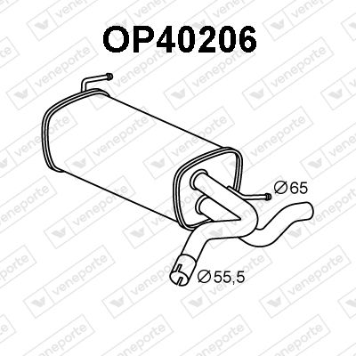 Obrázok Koncový tlmič výfuku VENEPORTE  OP40206
