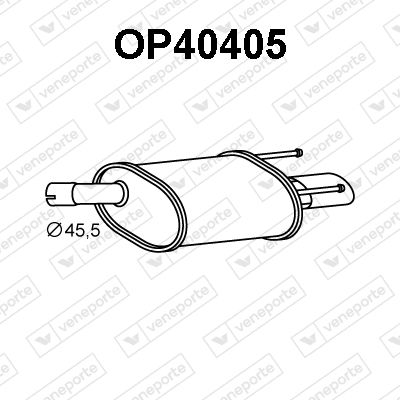 Obrázok Koncový tlmič výfuku VENEPORTE  OP40405